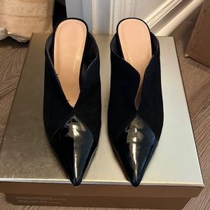 Zara black heel mules